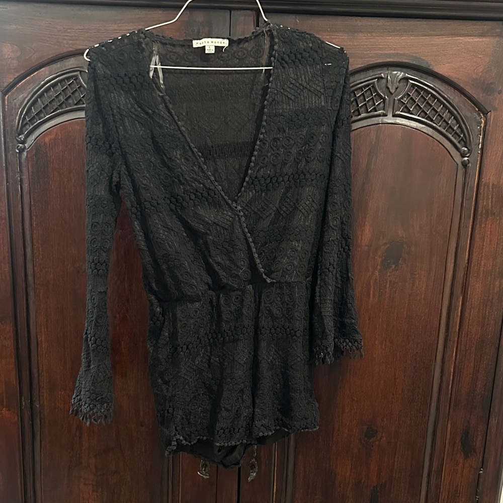 Haute Monde Black Lace Top